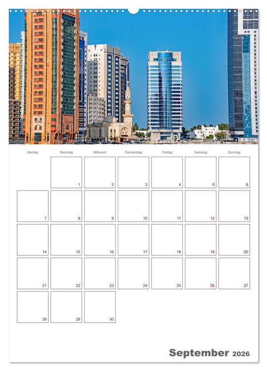 Produktbild: Abu Dhabi - Reiseplaner (hochwertiger Premium Wandkalender 2026 DIN A2 hoch), Kunstdruck in Hochglanz