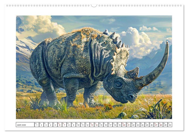 Produktbild: Vergessene Wunder - Ein Jahr mit ausgestorbenen Tieren (Wandkalender 2026 DIN A2 quer), CALVENDO Monatskalender