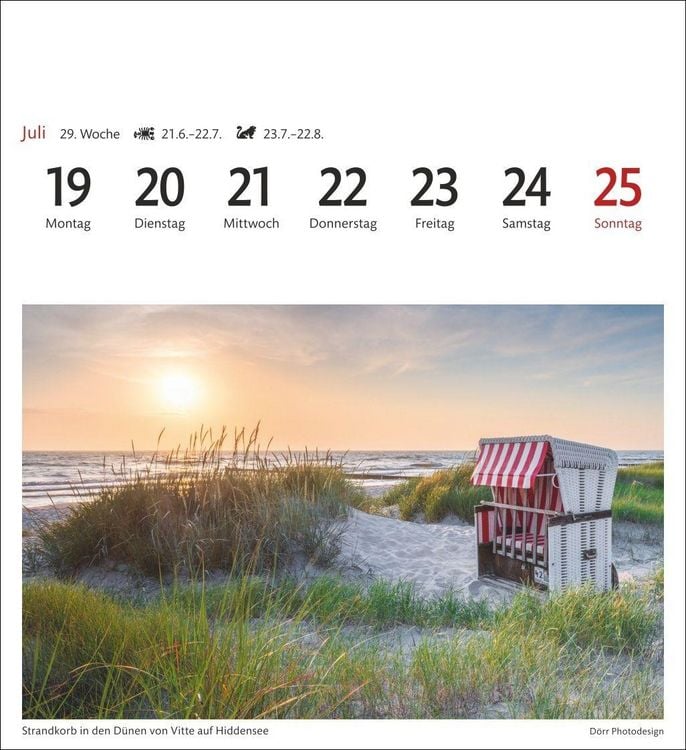 Produktbild: Ostseek&uuml;ste Sehnsuchtskalender 2027 - Wochenkalender mit 53 Postkarten