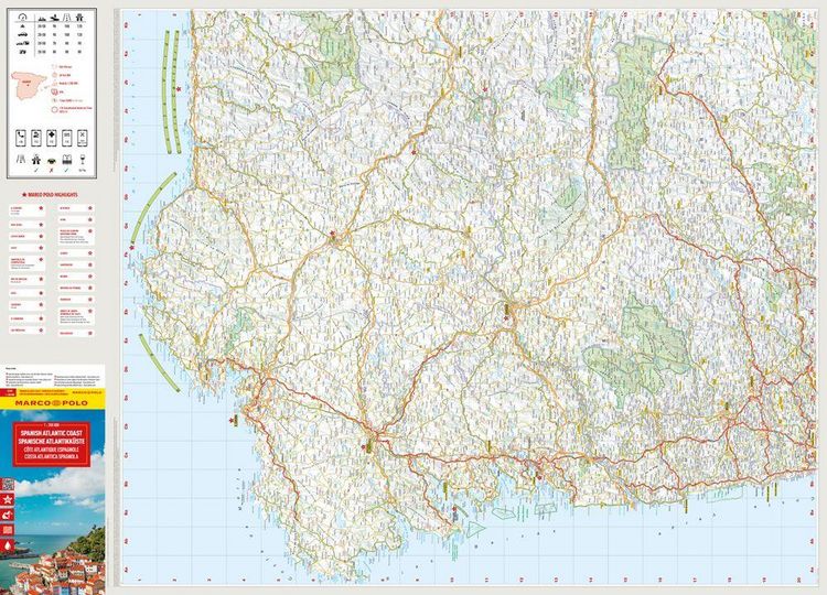 Produktbild: MARCO POLO Reisekarte Spanische Atlantikk&uuml;ste 1:350.000