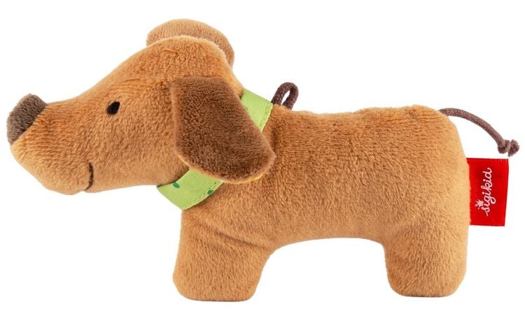 Produktbild: Sigikid 43535 - Greifling Rassel Hund Dackel, Pl&uuml;sch, 15 cm
