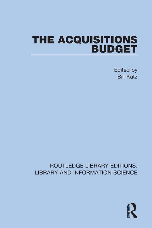 Produktbild: The Acquisitions Budget