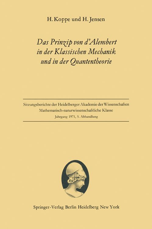 Produktbild: Das Prinzip von d&rsquo;Alembert in der Klassischen Mechanik und in der Quantentheorie