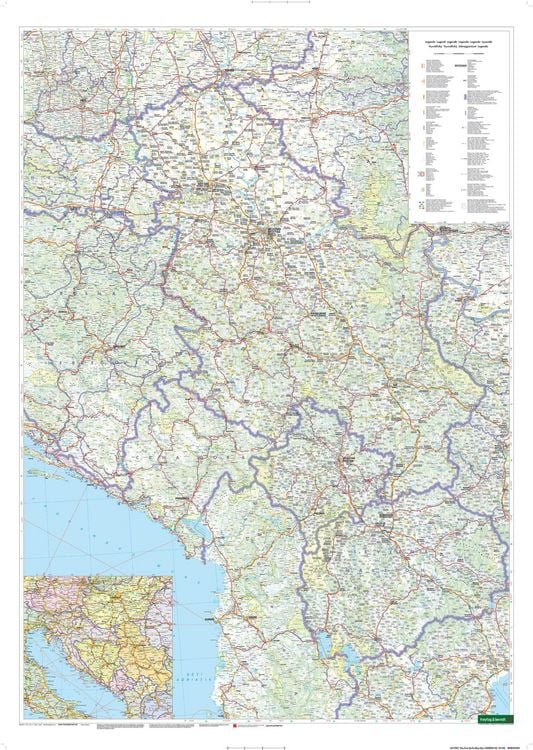 Produktbild: freytag & berndt Stra&szlig;enkarte Slowenien - Kroatien - Serbien - Bosnien-Herzegowina - Montenegro - Kosovo - Nordmazedonien 1:600.000