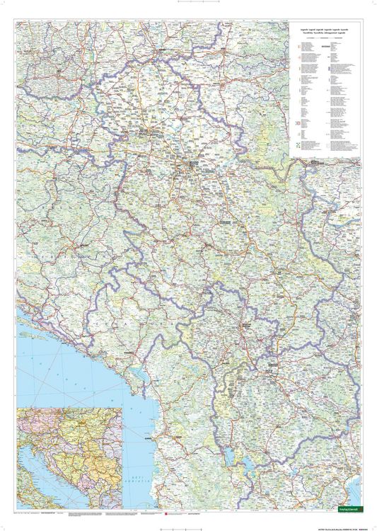 Produktbild: Freytag & berndt Stra&szlig;enkarte Slowenien - Kroatien - Serbien - Bosnien-Herzegowina - Montenegro - Kosovo - Nordmazedonien 1:600.000