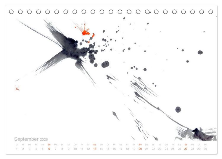 Produktbild: Simply Black and White/ Einfach Schwarz und Weiss - Kunst (Tischkalender 2026 DIN A5 quer), CALVENDO Monatskalender