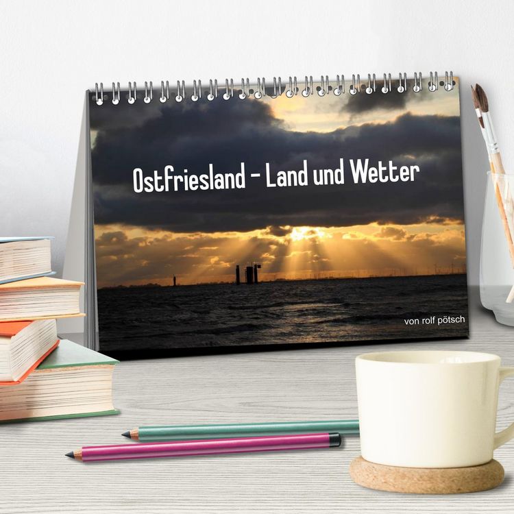 Produktbild: Ostfriesland - Land und Wetter (Tischkalender 2026 DIN A5 quer), CALVENDO Monatskalender