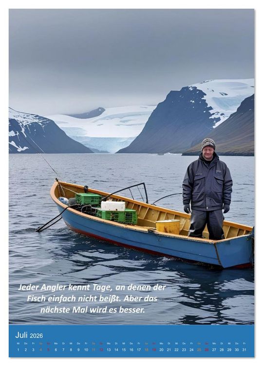 Produktbild: Angeln vor Gr&ouml;nland (hochwertiger Premium Wandkalender 2026 DIN A2 hoch), Kunstdruck in Hochglanz
