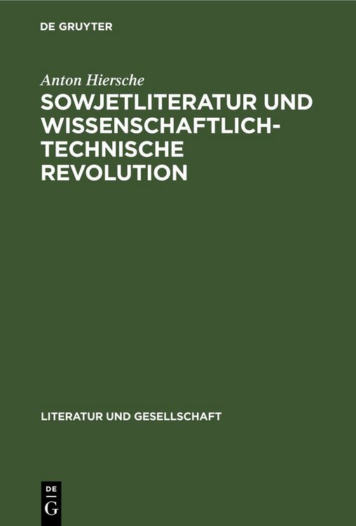 Produktbild: Sowjetliteratur und wissenschaftlich-technische Revolution