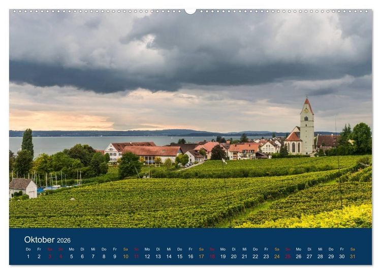 Produktbild: Ansichten vom Bodensee (Wandkalender 2026 DIN A2 quer), CALVENDO Monatskalender