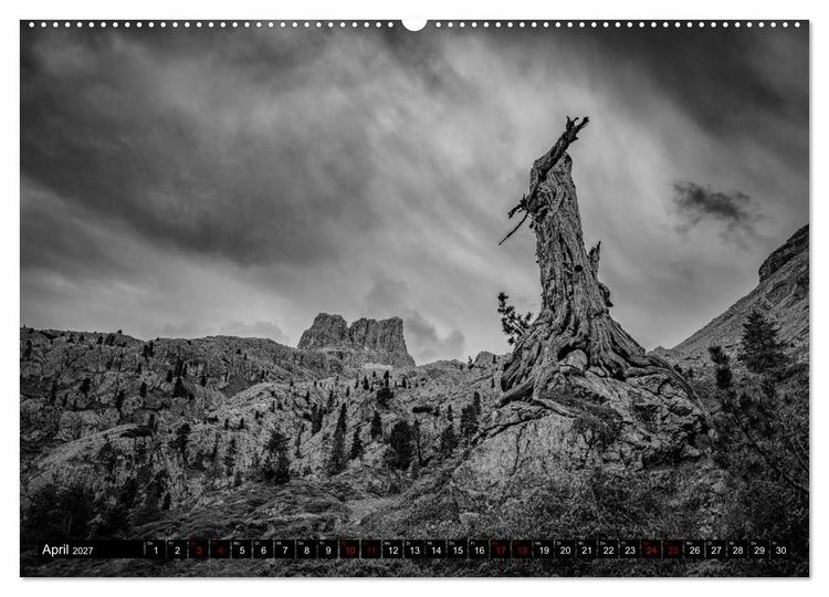 Produktbild: Dramatik in SW (Wandkalender 2027 DIN A2 quer), CALVENDO Monatskalender