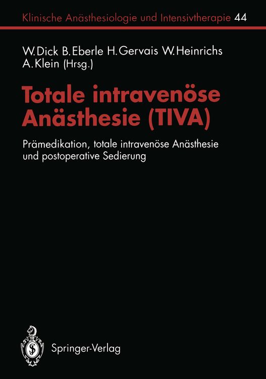 Produktbild: Totale intraven&ouml;se An&auml;sthesie (TIVA)
