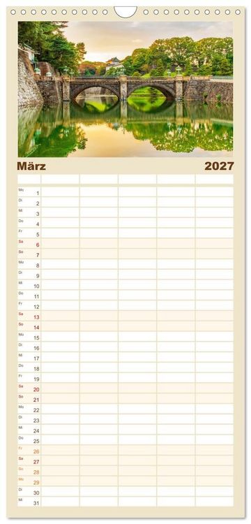 Produktbild: Familienplaner 2027 - Tokio - Tradition und Moderne mit 5 Spalten (Wandkalender, 21 x 45 cm) CALVENDO