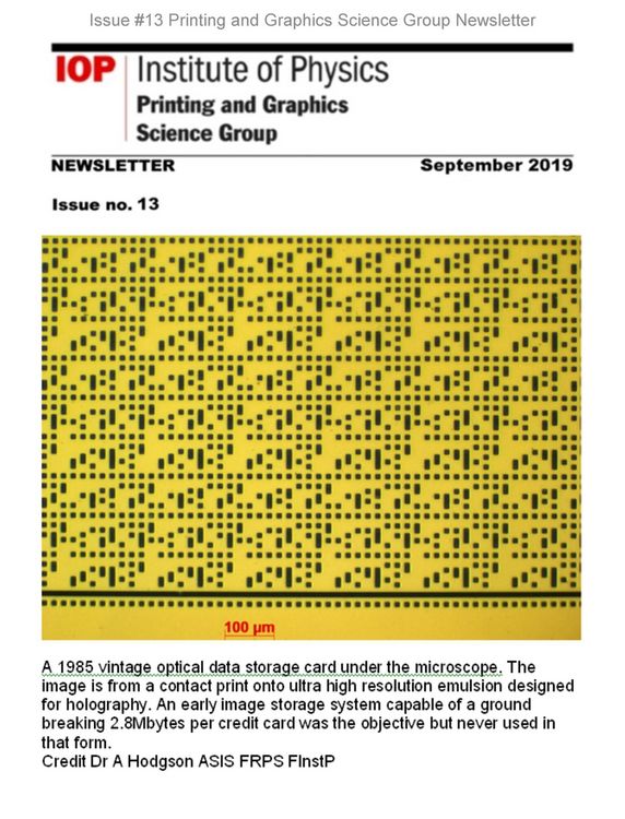Produktbild: Issue #13 Printing and Graphics Science Group Newsletter (Printing and Graphics Science Group Newsletters, #8)