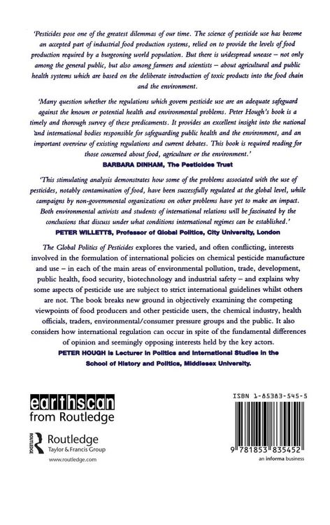 Produktbild: The Global Politics of Pesticides