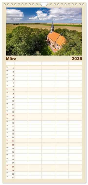 Produktbild: Familienplaner 2026 - Schleswig-Holstein - Nordfriesland mit 5 Spalten (Wandkalender, 21 x 45 cm) CALVENDO