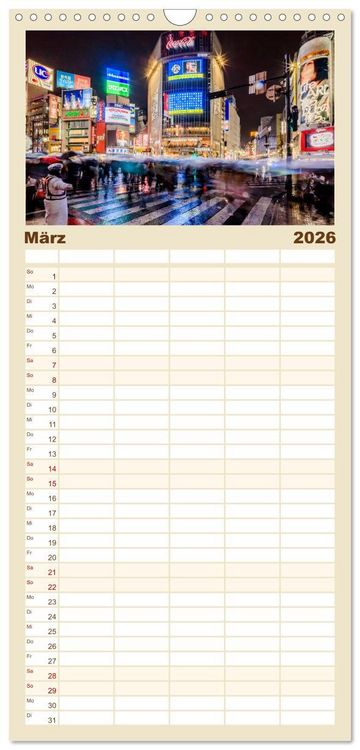 Produktbild: Familienplaner 2026 - Japan - zwischen Tradition und Moderne mit 5 Spalten (Wandkalender, 21 x 45 cm) CALVENDO