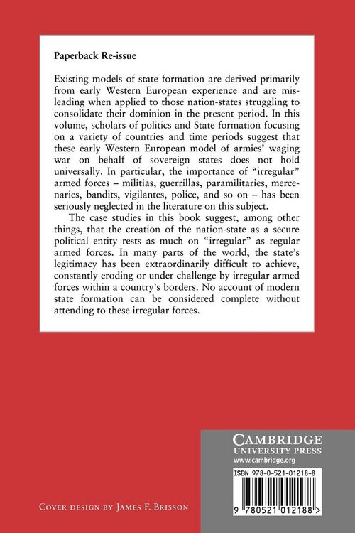Produktbild: Irregular Armed Forces and Their Role in Politics and State Formation