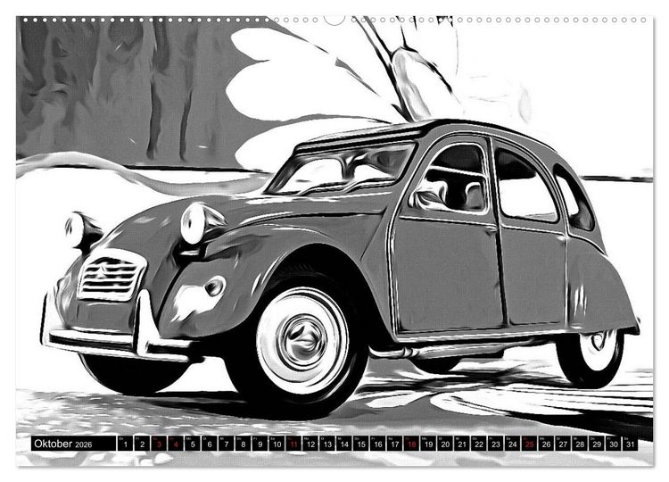 Produktbild: 70 Jahre 2CV (Wandkalender 2026 DIN A2 quer), CALVENDO Monatskalender
