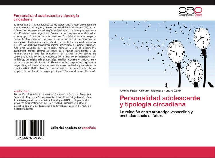 Produktbild: Personalidad adolescente y tipolog&iacute;a circadiana