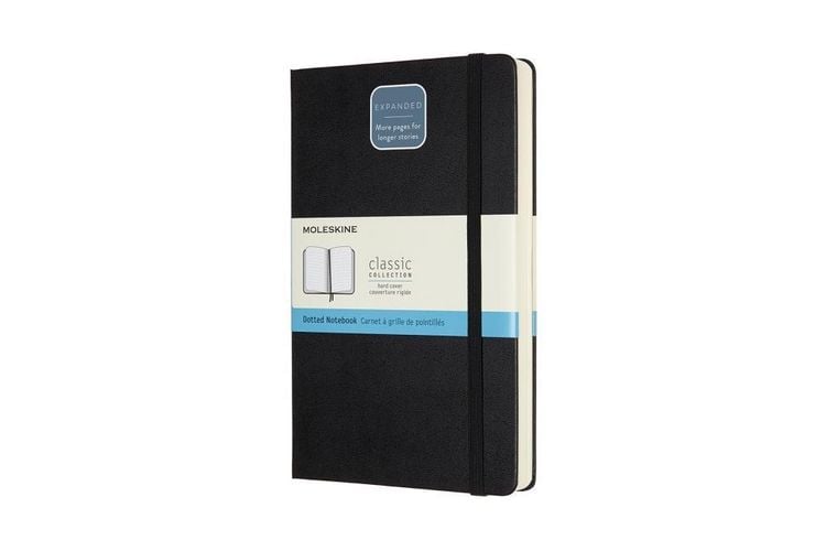 Produktbild: Moleskine Notizbuch Large/A5, Punktraster, Erweiterte Seitenanzahl, Schwarz