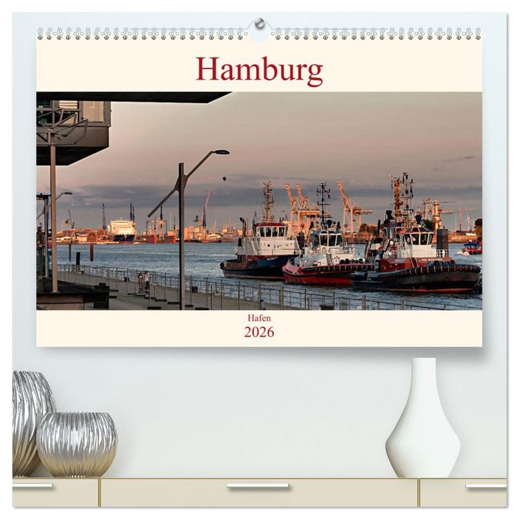 Produktbild: Hamburg Hafen (hochwertiger Premium Wandkalender 2026 DIN A2 quer), Kunstdruck in Hochglanz