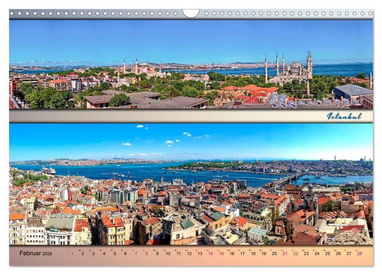 Produktbild: St&auml;dte der Welt, Panoramen (Wandkalender 2026 DIN A3 quer), CALVENDO Monatskalender
