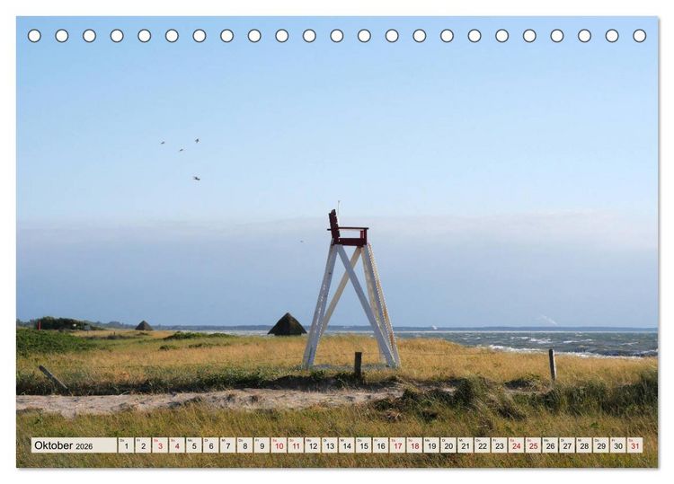 Produktbild: Ostseebad Wustrow K&uuml;stenimpressionen (Tischkalender 2026 DIN A5 quer), CALVENDO Monatskalender