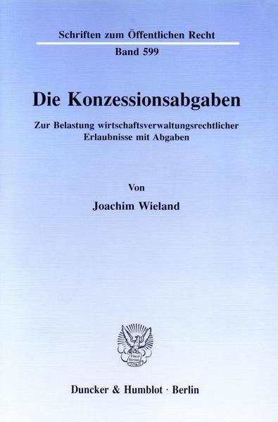 Produktbild: Die Konzessionsabgaben.
