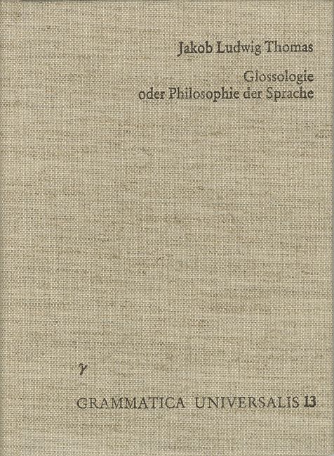 Produktbild: Glossologie oder Philosophie der Sprache
