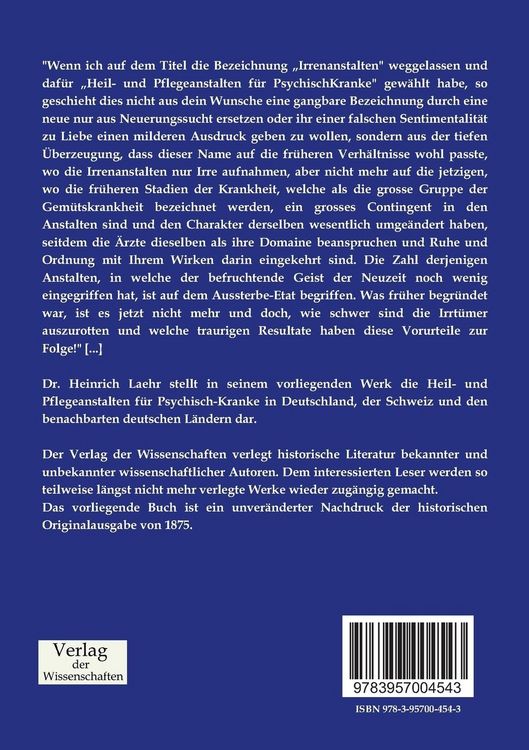 Produktbild: Die Heil- und Pflegeanstalten f&uuml;r Psychisch-Kranke