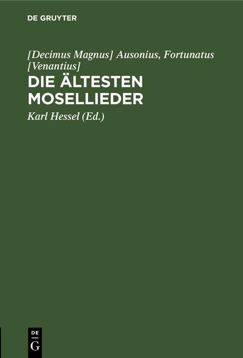 Produktbild: Die &auml;ltesten Mosellieder