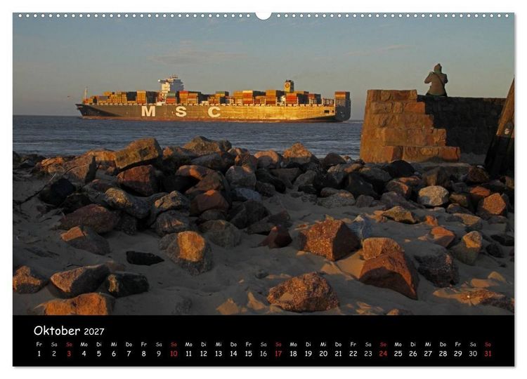 Produktbild: An der Nordseek&uuml;ste... (hochwertiger Premium Wandkalender 2027 DIN A2 quer), Kunstdruck in Hochglanz