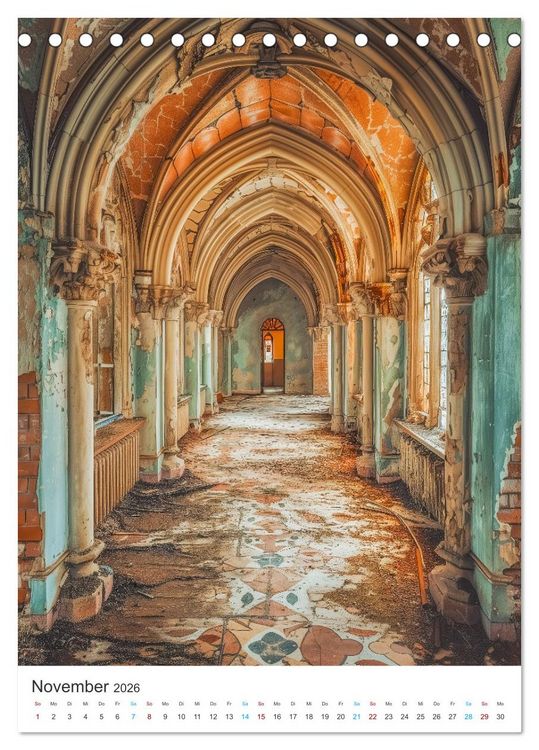 Produktbild: Vergessene Orte (Tischkalender 2026 DIN A5 hoch), CALVENDO Monatskalender