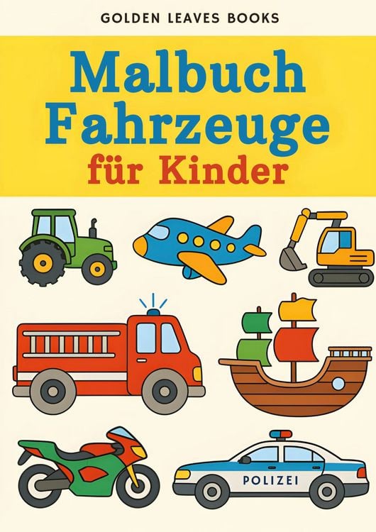 Produktbild: Fahrzeuge Malbuch f&uuml;r Kinder