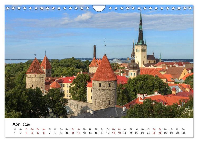 Produktbild: Baltische L&auml;nder (Wandkalender 2026 DIN A4 quer), CALVENDO Monatskalender