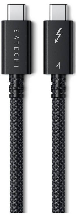 Produktbild: Satechi Thunderbolt&trade;-Kabel Thunderbolt&trade; 4 USB-C&reg; 1.00m Schwarz, Silber ST-YTB100K