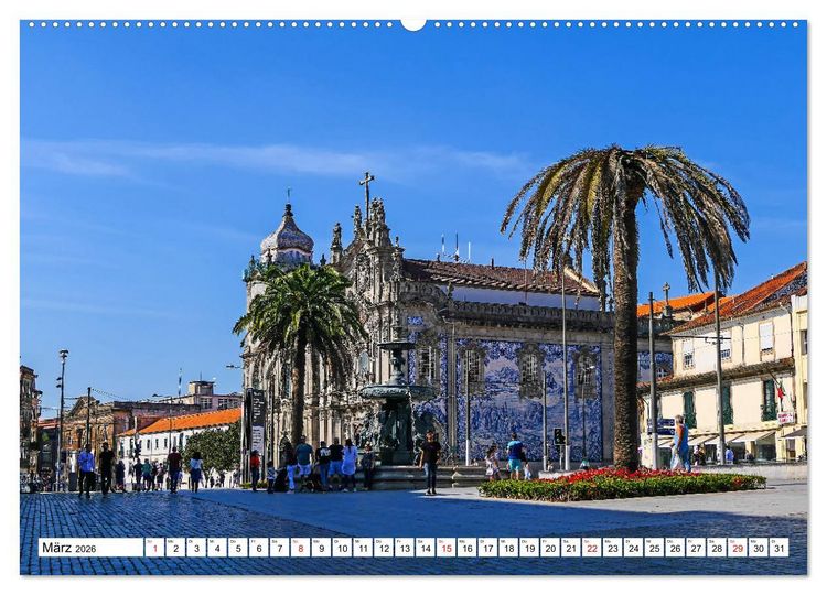 Produktbild: Porto - Charme am Douro (hochwertiger Premium Wandkalender 2026 DIN A2 quer), Kunstdruck in Hochglanz