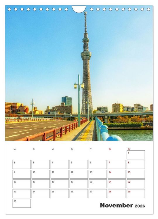 Produktbild: Tokio - Reiseplaner (Wandkalender 2026 DIN A4 hoch), CALVENDO Monatskalender