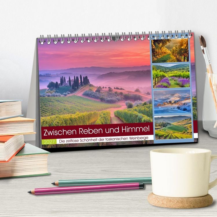 Produktbild: Zwischen Reben und Himmel (Tischkalender 2027 DIN A5 quer), CALVENDO Monatskalender
