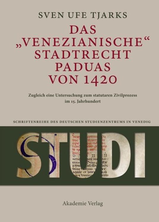 Produktbild: Das Venezianische Stadtrecht Paduas von 1420