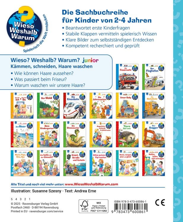 Wieso? Weshalb? Warum? junior, Band 79 - Kämmen, schneiden, Haare waschen
