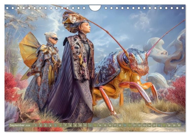 Produktbild: Insektenplanet - Surrealer Science-Fiction (Wandkalender 2026 DIN A4 quer), CALVENDO Monatskalender