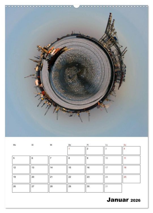Produktbild: The tiny world of HAMBURG (Wandkalender 2026 DIN A2 hoch), CALVENDO Monatskalender