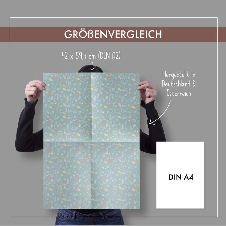 Produktbild: Geschenkpapier Set Weihnachten: Handschuhe (blau, rosa) f&uuml;r Kinder und Erwachsene