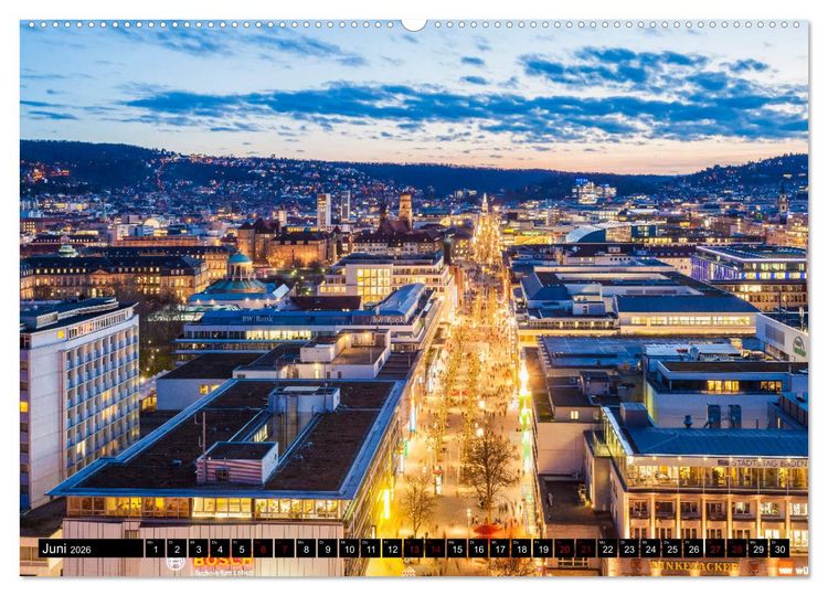 Produktbild: Ein Jahr STUTTGART (hochwertiger Premium Wandkalender 2026 DIN A2 quer), Kunstdruck in Hochglanz
