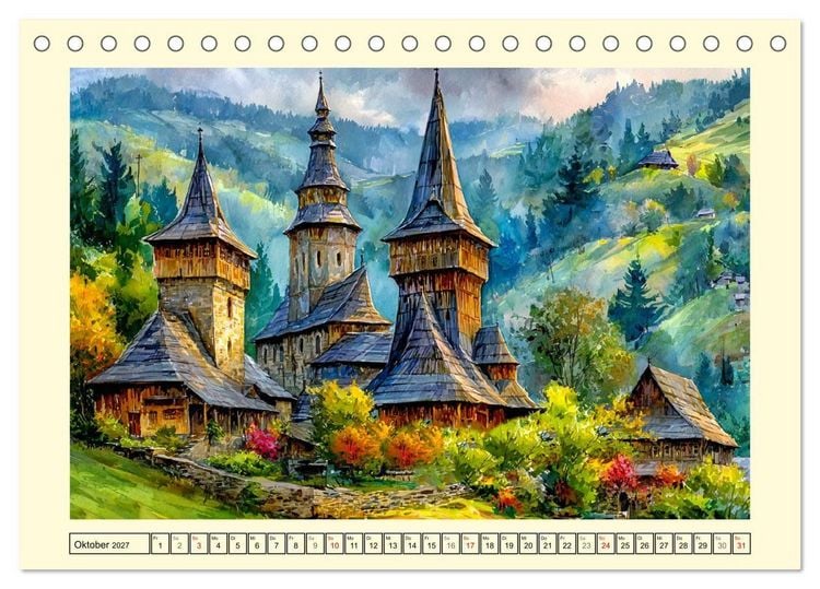 Produktbild: Rum&auml;nien. Zwischen Karpaten und K&uuml;ste (Tischkalender 2027 DIN A5 quer), CALVENDO Monatskalender