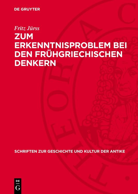Produktbild: Zum Erkenntnisproblem bei den fr&uuml;hgriechischen Denkern