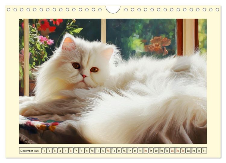 Produktbild: Perserkatzen. Zauberhaft, sanft, anh&auml;nglich und wundersch&ouml;n (Wandkalender 2026 DIN A4 quer), CALVENDO Monatskalender