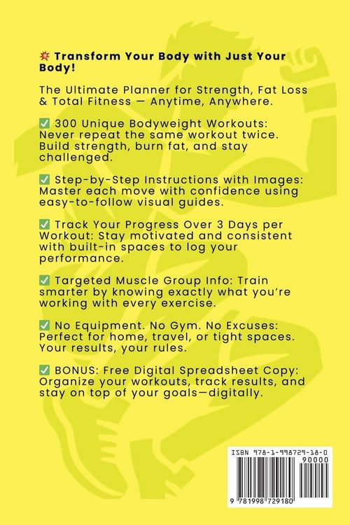 Produktbild: 300 Full-Body Body Weight Workouts Book Planner